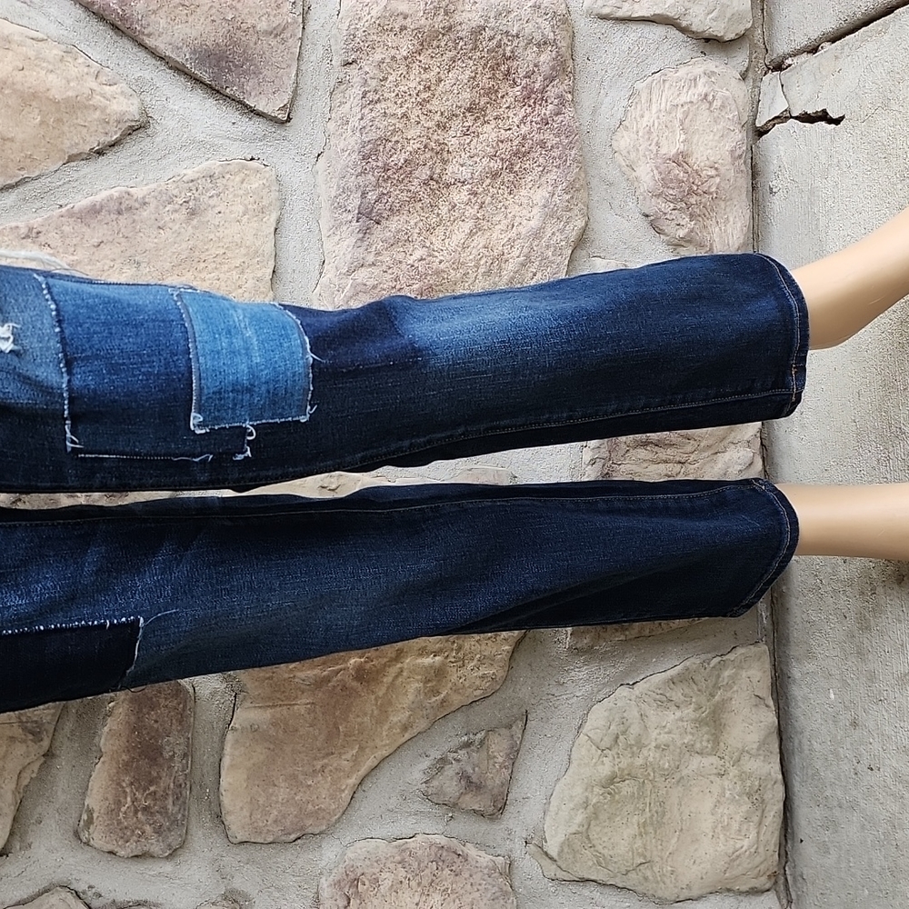 American Eagle | Patchwork Distressed Skinny Jeans - image 5